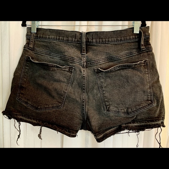 Madewell black denim ripped shorts - Picture 4 of 7